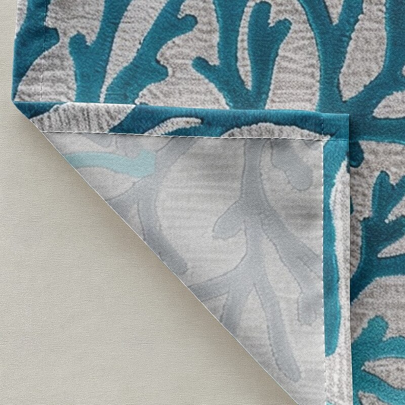 Shower Curtain with Hooks 180cm*180cm(70"*70") Polyester Washable Waterproof Ocean Sea Weeds Pattern Bathroom Decor2