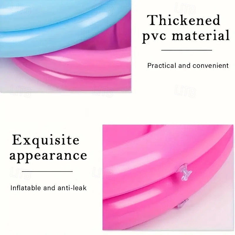 1pc Inflatable Swimming Pool 23.6inch Double-Layer Round Air Floating Tray Indoor Fishing Pond PVC Material Unisex No Power Required Perfect for Pool Party Christmas Gift - Blue4