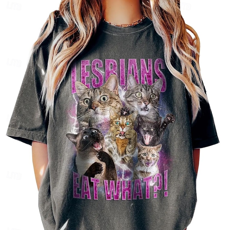 Rainbow Cat LGBTQ T-shirt Pride Shirts Character Graphic For Men's Women's Boys Kid's Adults' Masquerade Hot Stamping Pride Parade Pride Month