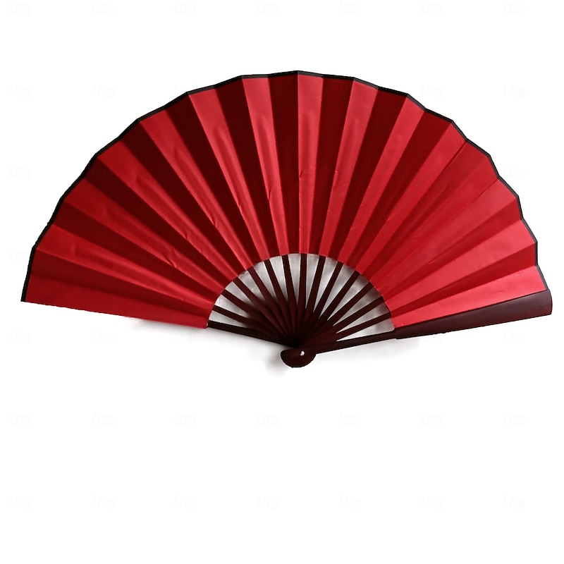 Boots on The Ground Fans Largefold Fans, Line Dance Popping Fan, Decorative Folding Fans, Chinese Vintage Retro Fabric Fans, for Performance, Dance, Wedding