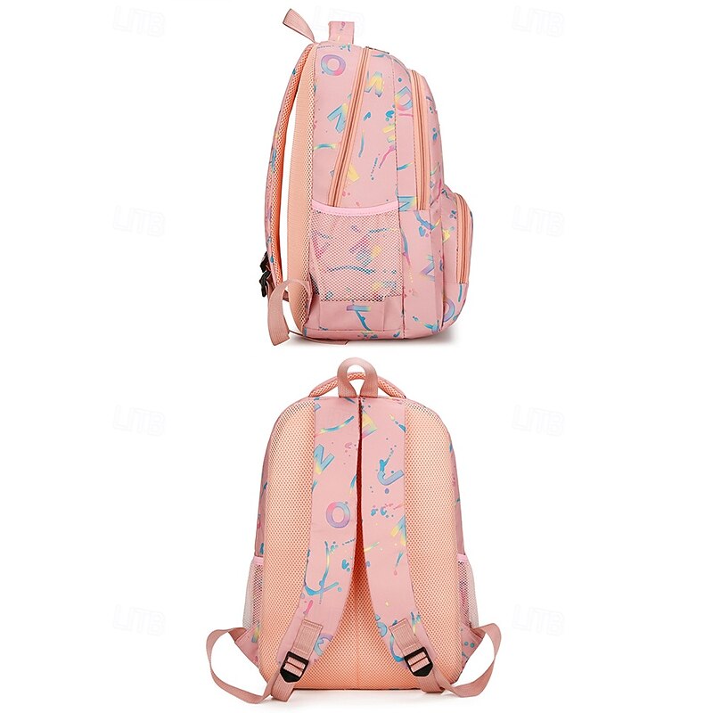 3-Piece School Backpack Set for Boys and Girls – Abstract Print Bookbag with Lunch Bag and Pencil Case, Durable and Lightweight for Elementary and Middle School4