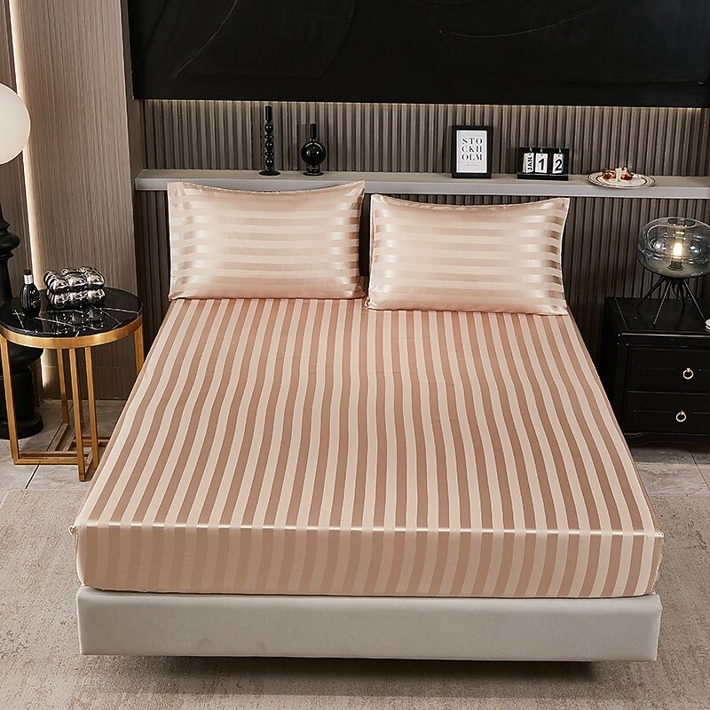 Satin Ice Silk Four-piece Set European American Sheets Bed Sheets Bedding4