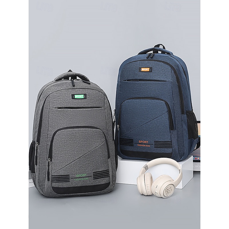 Men's universal sports backpack with multiple compartments, made of durable water-resistant fabric, casual style, suitable for travel, school and outdoor activities2