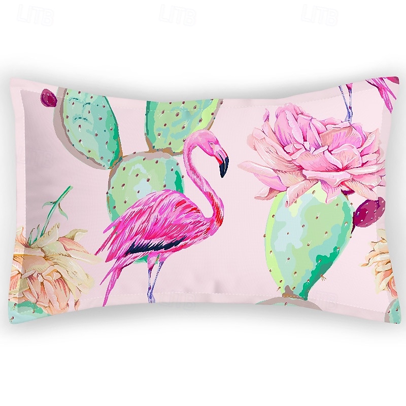 Romantic Style Pillowcases, Flowers And Birds, Natural Plant Flannel, Imitation Satin, Satin Pillowcases American Style Pillowcases3