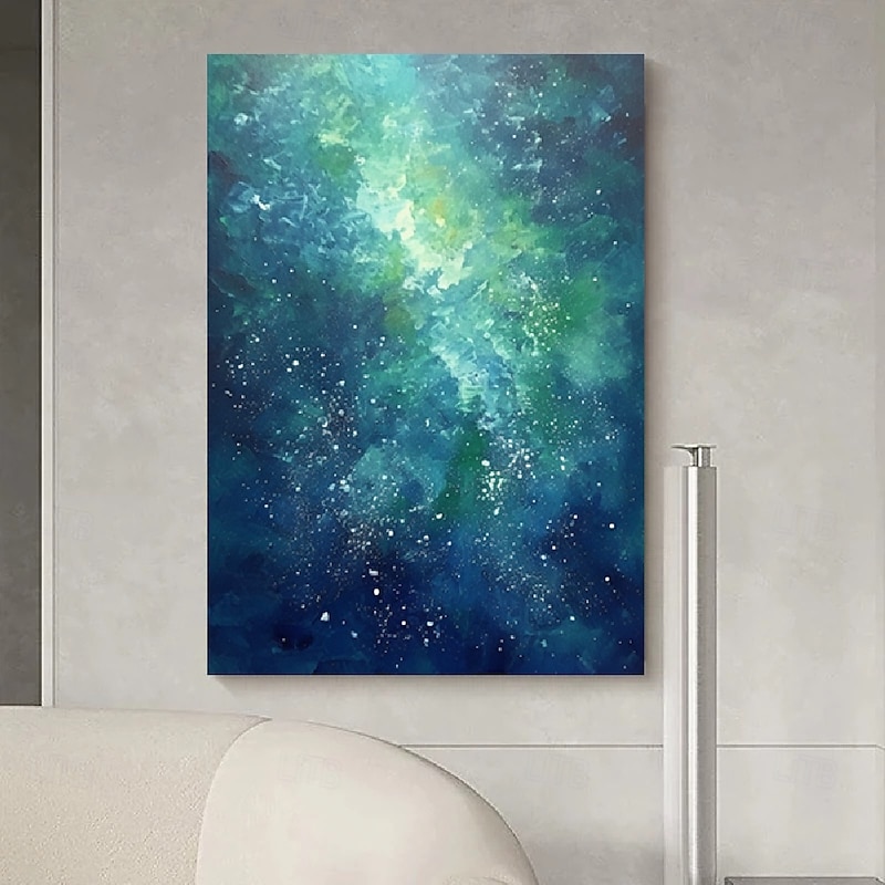 Pure Hand-painted sea Oil Painting Gold Foil Cloud Sea Hanging Painting Black Blue Abstract ocean oil paintings sky paintings For Home Decoration Painting Wall Art paintings4