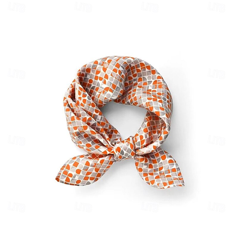 Male Square Scarf Formal Outdoor Vacation Light Yellow Dark Navy Scarf