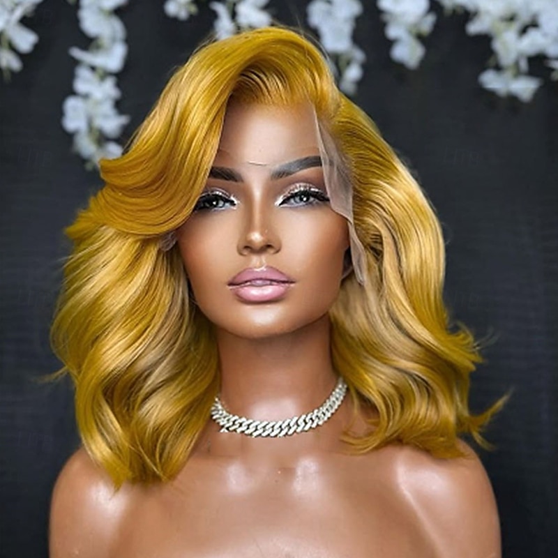 100% Brazilian Virgin Hair 5x5 Lace Closure Wigs Colored 13x4 Lace Front Wig Wavy Natural Hairline Glueless Pre-Plucked For Women3