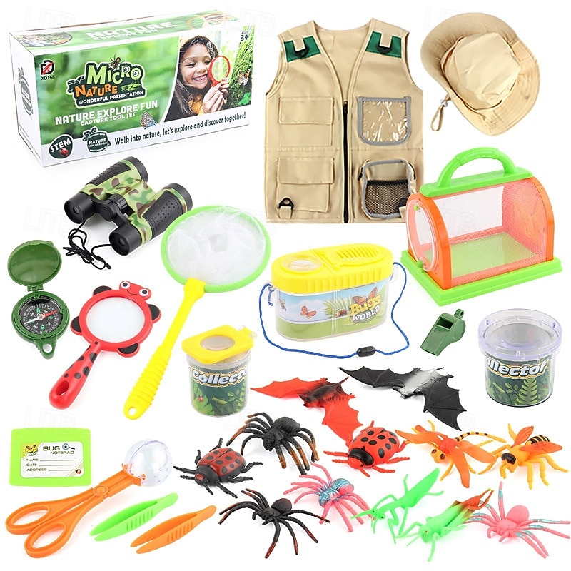 Children's Outdoor Explorer Insect Hunting Set 26 piece Telescope Observation Insect Toy
