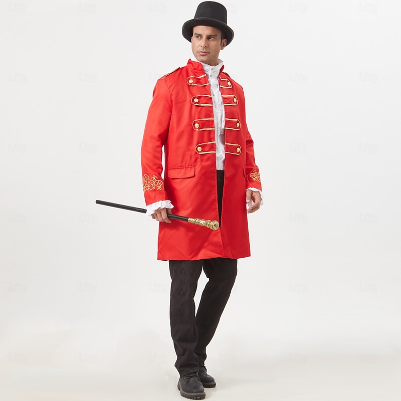 Punk & Gothic Steampunk Military Style Coat Outerwear Embroidered Fancy Dress Men's Royal Halloween Carnival Performance LARP Ren Faire Adults'3