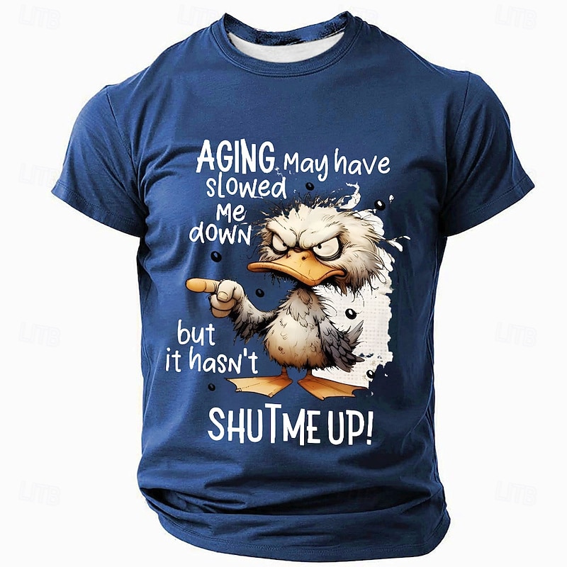 Men's Animal Funny T Shirt Short Sleeve T shirt 3D Print Crew Neck Shirt Fashion Exaggerated Daily Party Street Casual Black Red Blue Summer Spring Clothing Apparel S M L XL XXL XXXL2