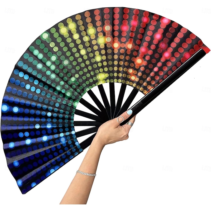 Boots on The Ground Fan Large Folding Fan-Hand Fan Popping Fan for Line Dancing Clacking Fans for Boots On The Ground Dance, Party,Outdoor,Decoration
