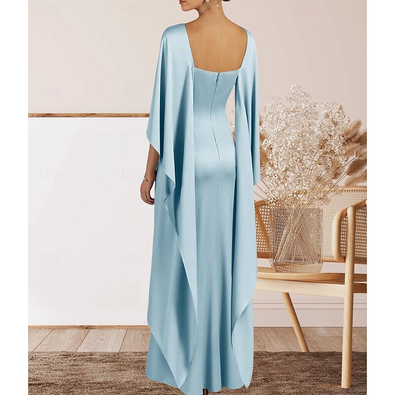 Mermaid / Trumpet Evening Gown Elegant Dress Formal Evening Party Floor Length Sleeveless Crew Neck Stretch Crepe with Ruffles2