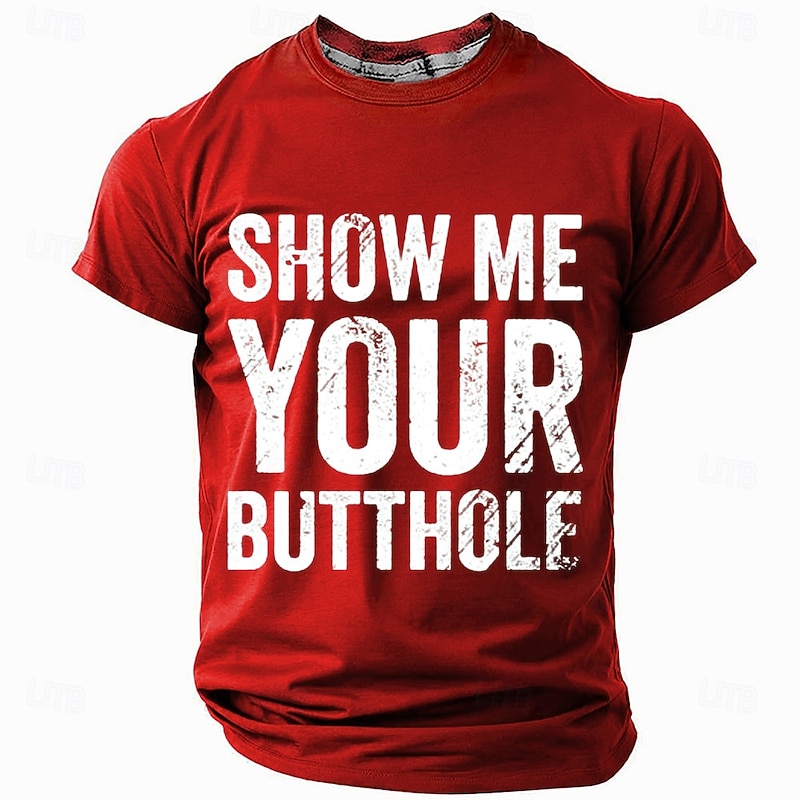 Men's Adult Humor Rude T Shirt Short Sleeve T shirt 3D Print Crew Neck Shirt Fashion Daily Street Casual Daily Black Red Blue Summer Spring Clothing Apparel S M L XL XXL XXXL2