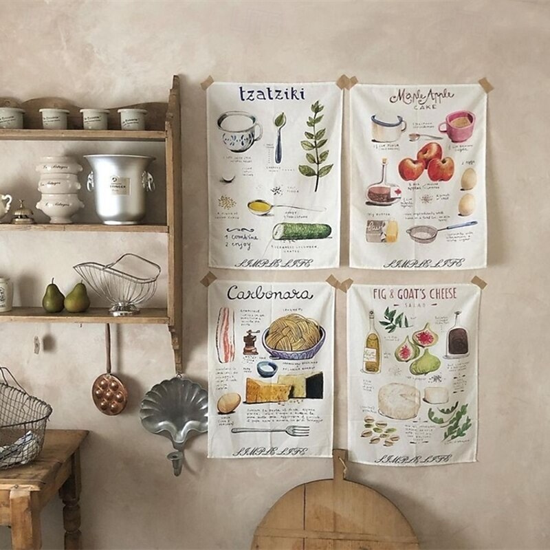 Classic Pure Cotton English Printed Placemats, Restaurant Table Decorations, Hanging Towels, Shooting Background Cloth3