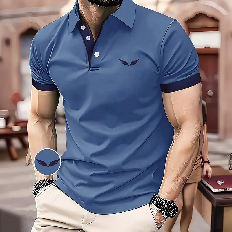 Men's Graphic Polo Short Sleeve Polo Shirts Collared Shirts Business Casual School Outdoor Athleisure Daily Wear 3D Print Summer Black Red Blue4