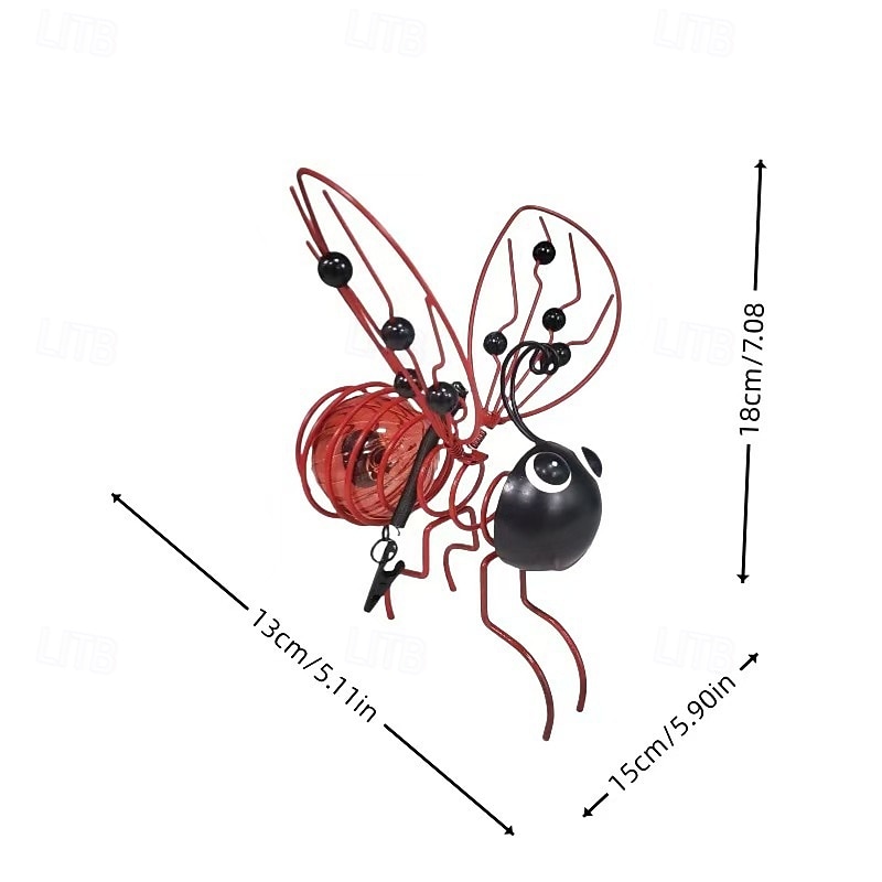 Solar Bees Lights Outdoor, Hanging Bee Solar Garden Light,Solars Bee Simulation Lights, Waterproof Bumble Bees Solar Light for Party Festivals Garden Decor Birthday Gifts2