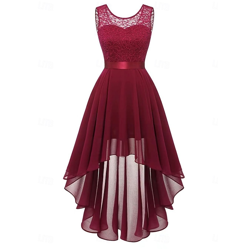 Women's Mini Dress A Line Dress Tulle Dress Elegant Party Cocktail Wedding Outdoor Party Regular Fit Graphic Sleeveless Crew Neck Pink Wine Khaki Gray Summer Spring2