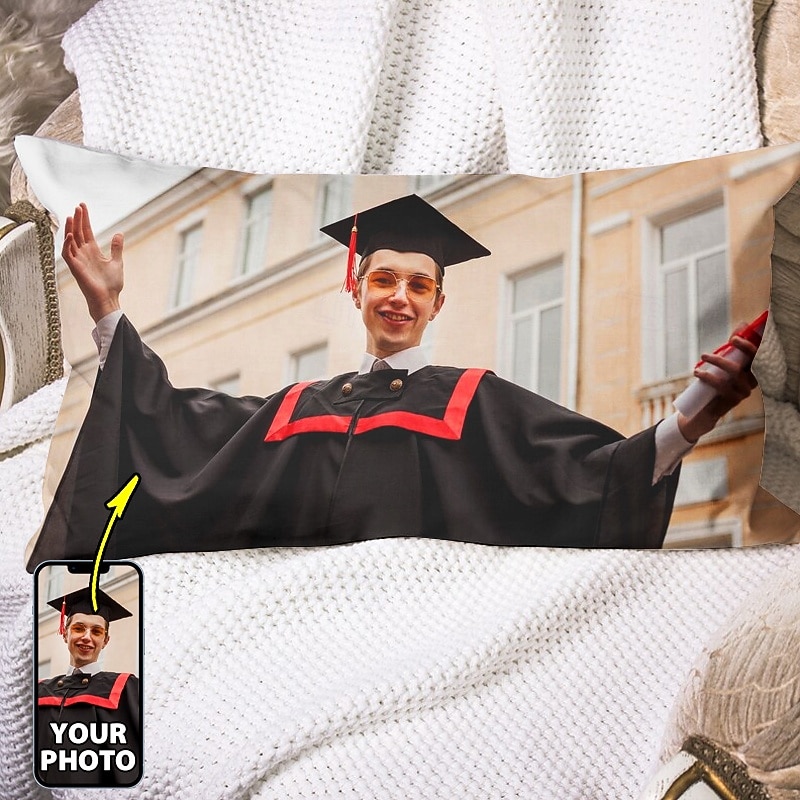 Customized Lumbar Pillow Cover Add your Image Best Graduation Gift Personalized Photo Design Picture Fashion Casual Pillowcase Cushion Cover 1pc Personalized Gift Custom Made2