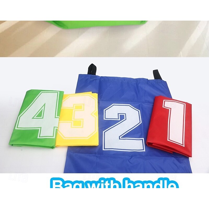 Durable 4-Pack Canvas Kangaroo Jump Bags - Hand Washable Non-Electric No Feathers - Red/Green/Blue/Yellow for Outdoor Lawn Games Family Interactive Sports2