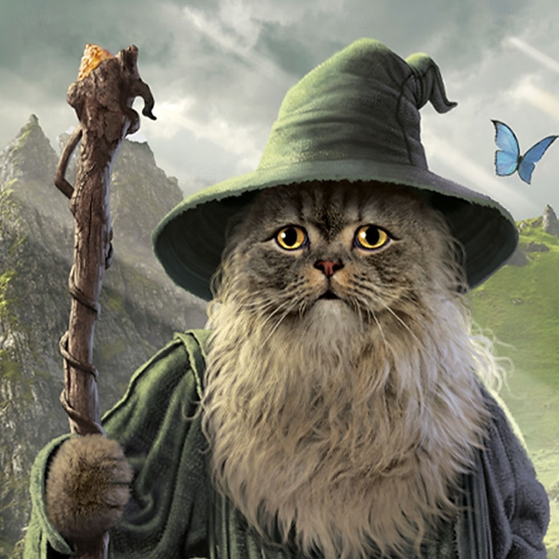 Catdalf Def by VINCENT HIE Men's Cat Wizard Button Up Shirt Short Sleeve Designer Shirt Limited Artist Edition2