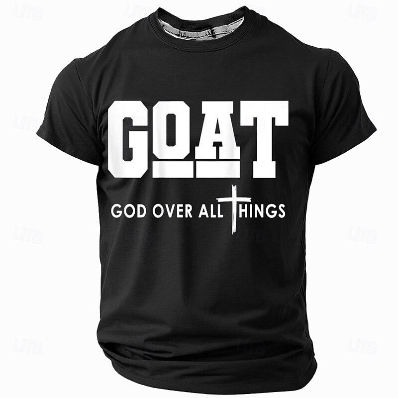 Easter Men's Funny GOD T Shirt Short Sleeve T shirt 3D Print Crew Neck Shirt Fashion Daily Casual Street Casual Daily Black Red Blue Summer Spring All Seasons Clothing Apparel S M L XL XXL XXXL4