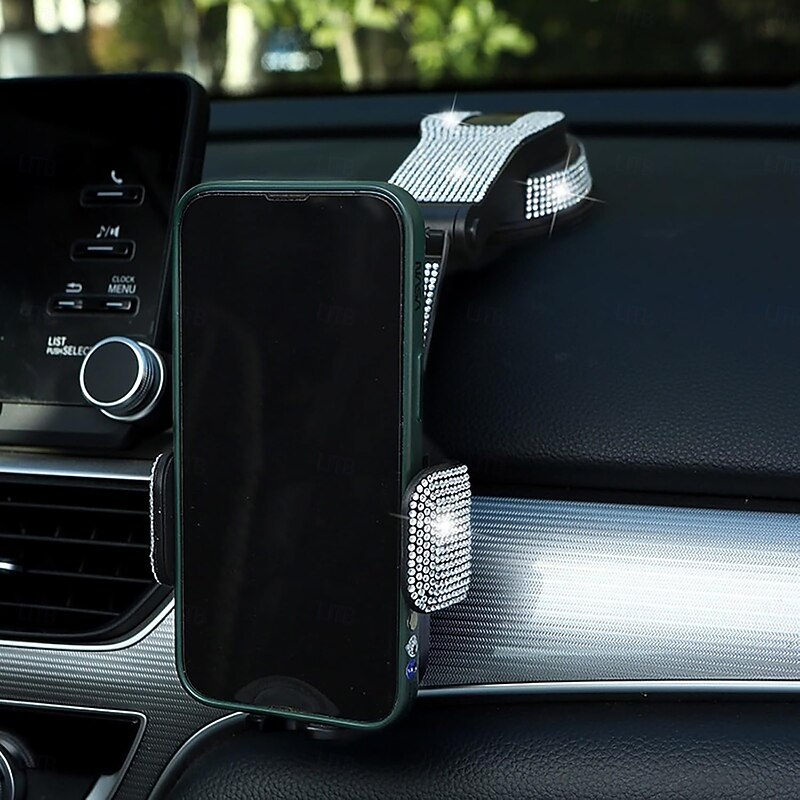 Car Diamond Cell Phone Holder Suction Cup Car Phone Holder Universal Multifunctional 360 Rotating Anti-Handshake Navigation Bracket3