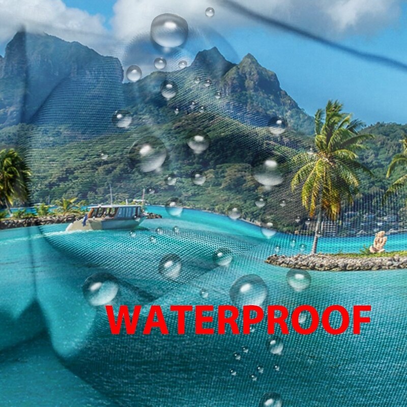 Waterproof Outdoor Curtain Privacy, Sliding Patio Curtain Drapes, Pergola Curtains Grommet 3D Ocean Island Landscape For Gazebo, Balcony, Porch, Party, 1 Panel4