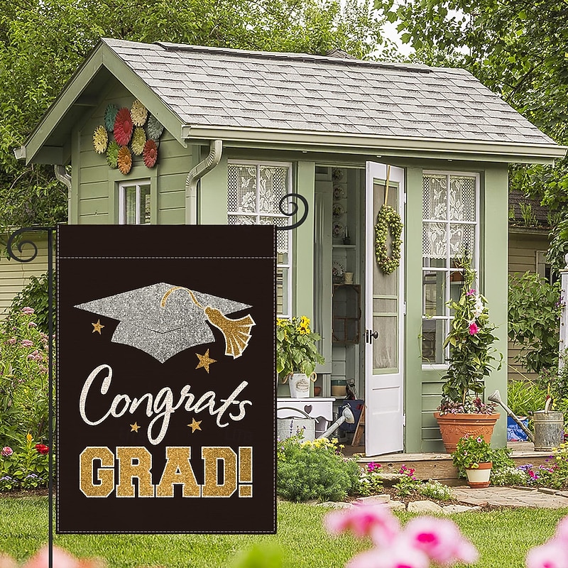 Flag 12 x 18 Inch Yard Flags, Graduation Gift Small Garden Flags for Outside, Outdoor Flags, Holiday Garden Flags2