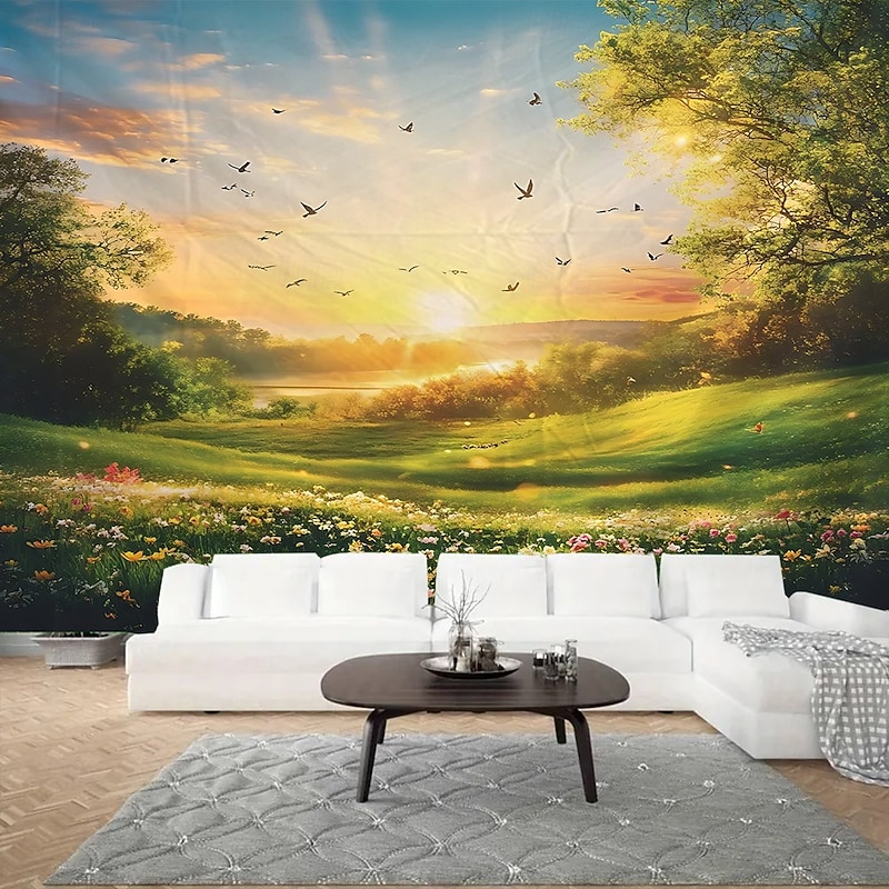 Natural Scenery Hanging Tapestry Wall Art Large Tapestry Mural Decor Photograph Backdrop Blanket Curtain Home Bedroom Living Room Decoration3