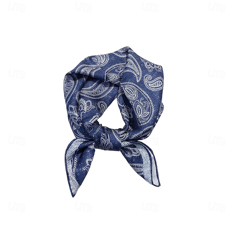 Male Square Scarf Formal Outdoor Vacation Dark Brown Wine Scarf4