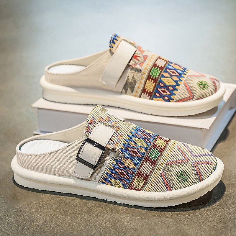 Men's Grey Slip-On Walking Shoes with Adjustable Strap – Lightweight and Breathable Sneakers for Everyday Use4