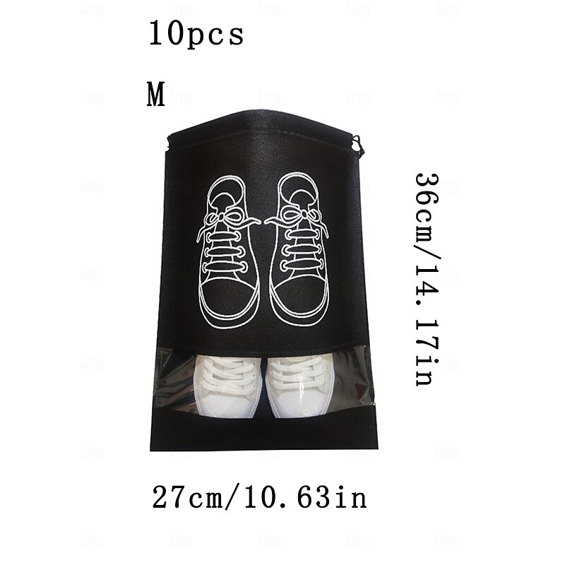 5/10pcs Travel Shoe Bags, Transparent Waterproof Dustproof Shoe Storage Organizer for Luggage, Portable Shoe Pouch for Vacation Business Trip3