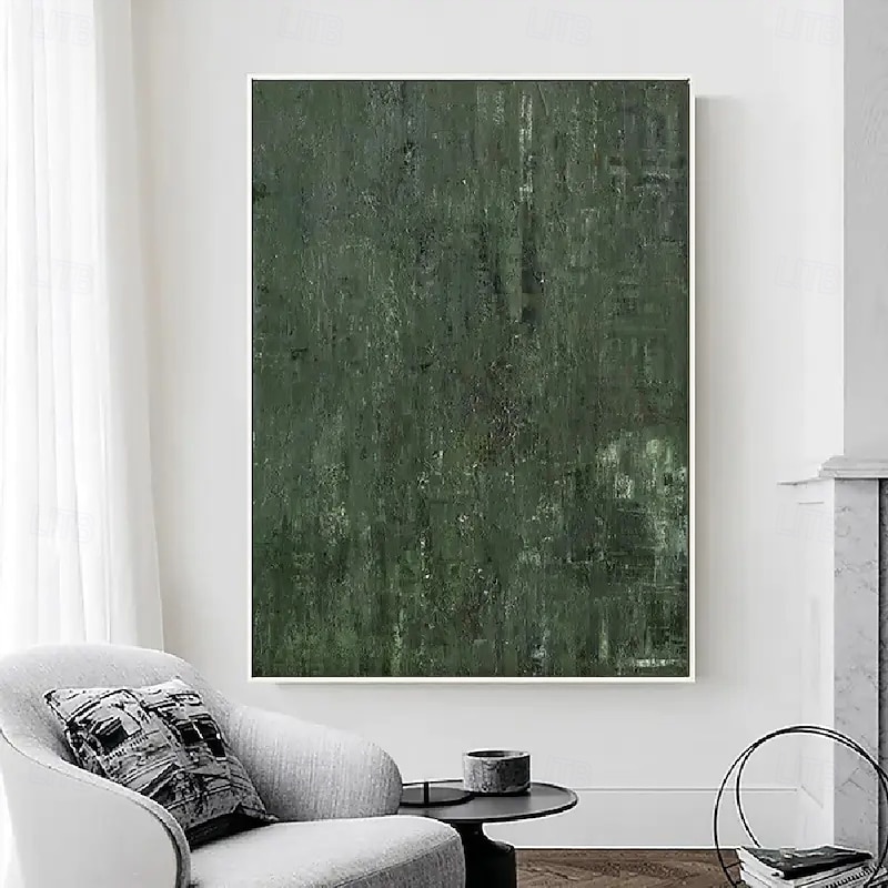 Large Green oil painting handmade Wall Art 100% Handmade Oil Painting Abstract Oil PaintingTropical  oil painting modern paintings Wall Art Modern Green artwork for Room Decor4