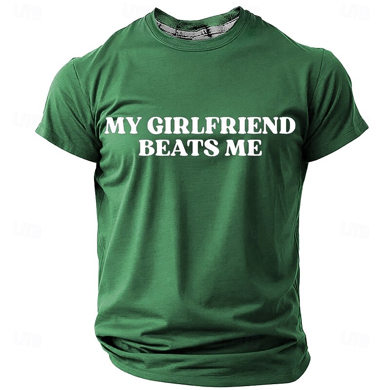 Men's Funny Slang Wife T Shirt Short Sleeve T shirt 3D Print Crew Neck Shirt Fashion Daily Casual Street Casual Daily Black Red Blue Summer Spring Clothing Apparel S M L XL XXL XXXL2