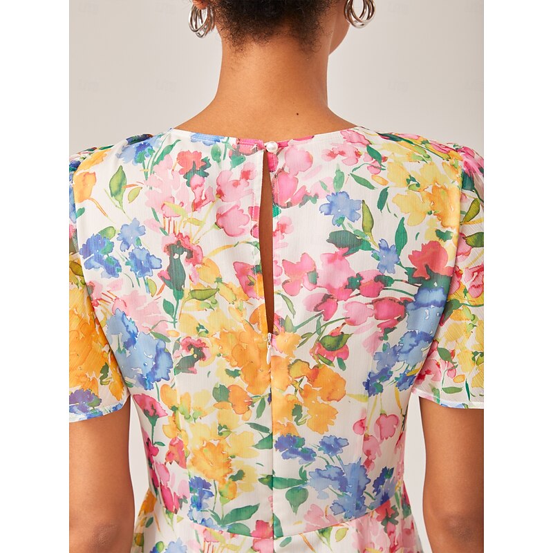 Floral Prints Elegant Dress3