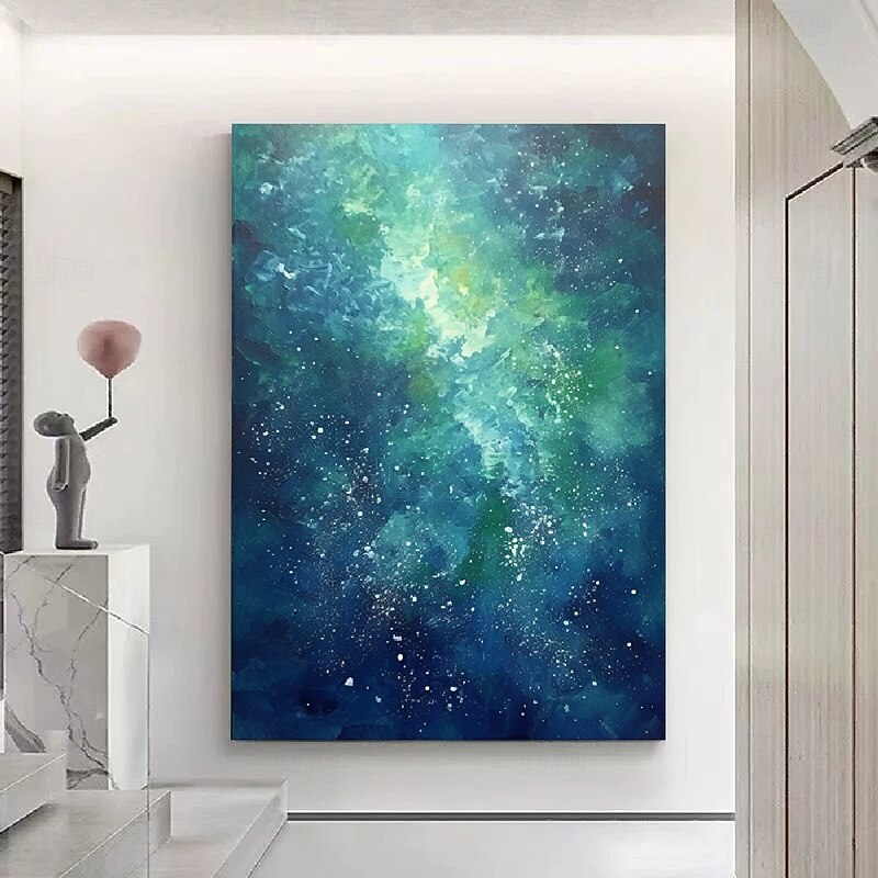 Pure Hand-painted sea Oil Painting Gold Foil Cloud Sea Hanging Painting Black Blue Abstract ocean oil paintings sky paintings For Home Decoration Painting Wall Art paintings2