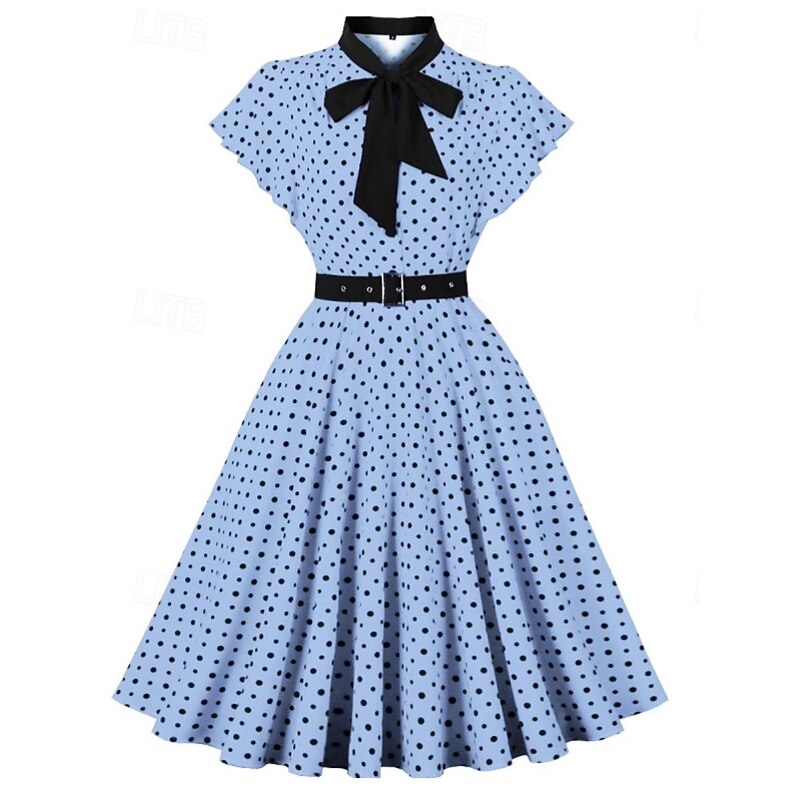 Polka Dots Retro Vintage 1950s Grease Outfits Dress Swing Dress Polka dots Fancy Dress Women's Carnival Masquerade Daily Wear Adults' Dress Homecoming Dresses3