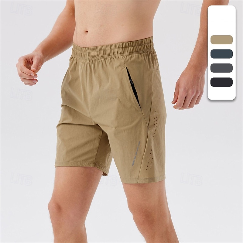 Men's Running Shorts Hiking Shorts Military Summer Outdoor Regular Fit Quick Dry Shorts Drawstring Elastic Waist Black Blue Hunting Climbing Camping / Hiking / Caving M L XL XXL XXXL