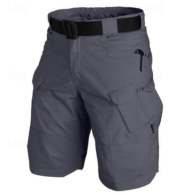 Men's Cargo Shorts Hiking Shorts Military Summer Outdoor Regular Fit Waterproof Quick Dry Shorts Elastic Waist Zipper Pocket Black Brown Hunting Climbing Camping / Hiking / Caving S M L XL XXL4