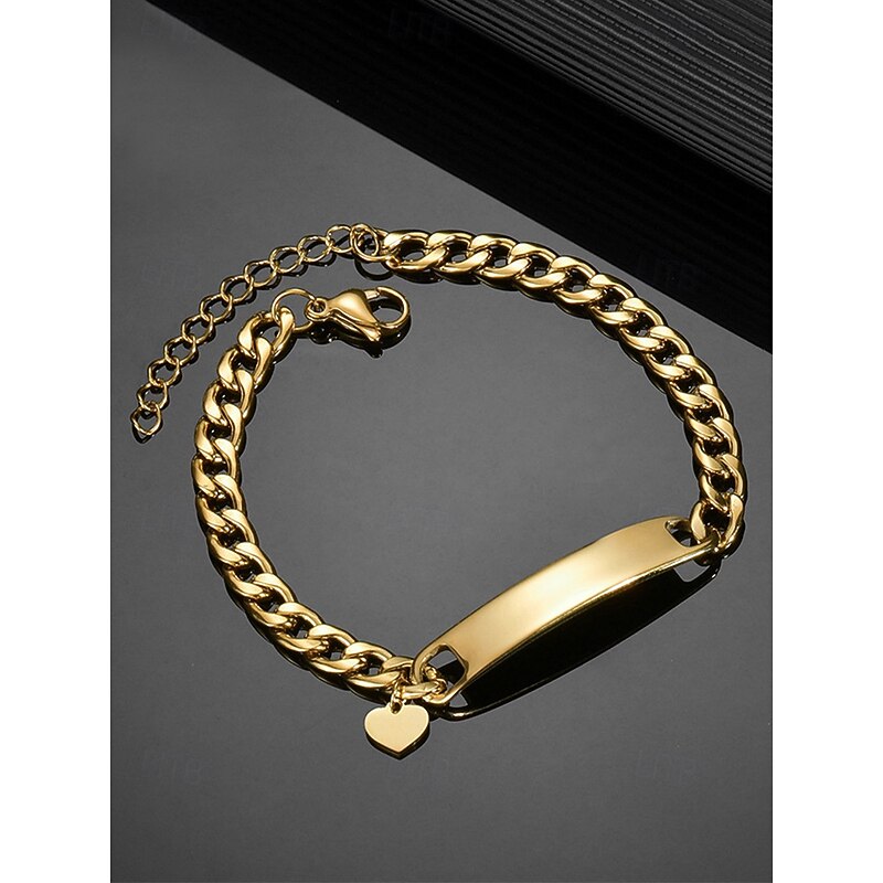 Women's Chain Bracelet Bracelet Gold Stainless Steel Alloy Casual Mother's Day graduate3