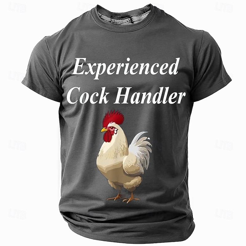 Men's Rooster Funny T Shirt Short Sleeve T shirt 3D Print Crew Neck Shirt Fashion Daily Street Casual Daily Black Red Blue Summer Spring All Seasons Clothing Apparel S M L XL XXL XXXL3