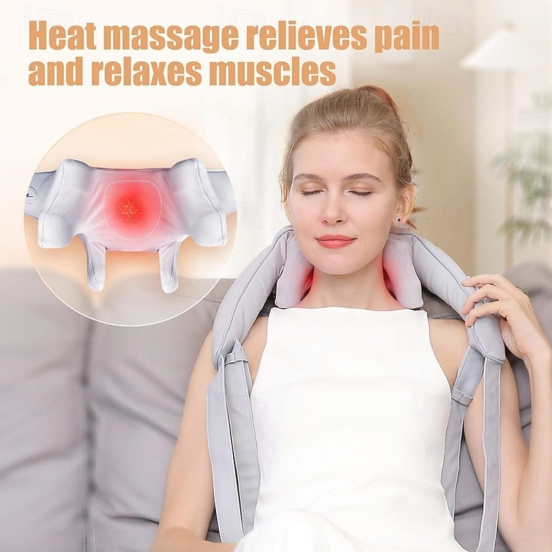 Multifunctional Electric Cervical Massager with Kneading Hot Compress for Shoulder and Neck Relaxation​4