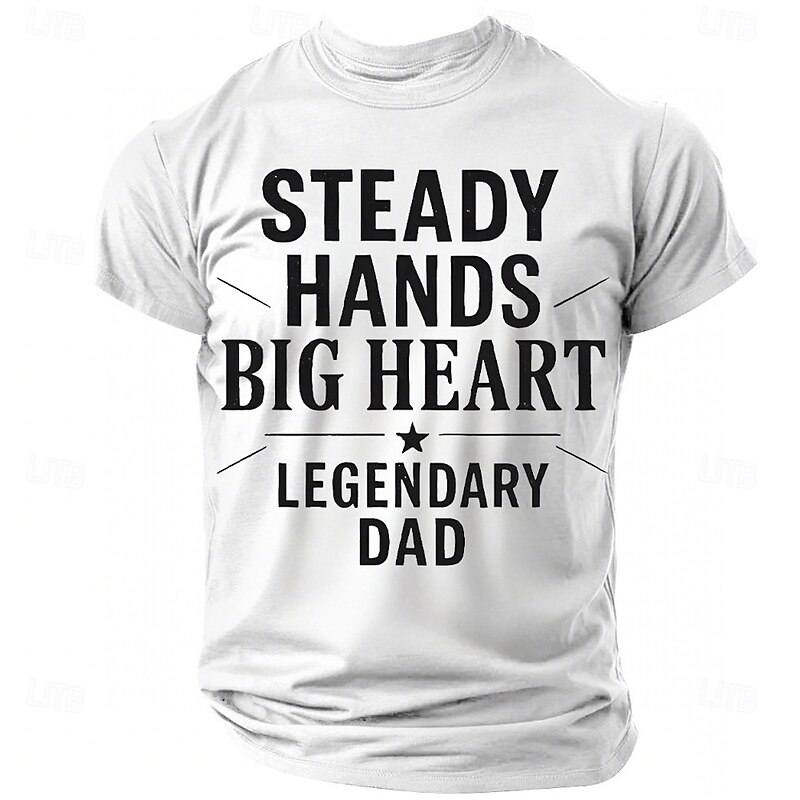 Men's Funny Papa Dad T Shirt Short Sleeve T shirt 3D Print Crew Neck Shirt Fashion Daily Basic Street Casual Daily Black White Red Summer Spring All Seasons Clothing Apparel S M L XL XXL XXXL2