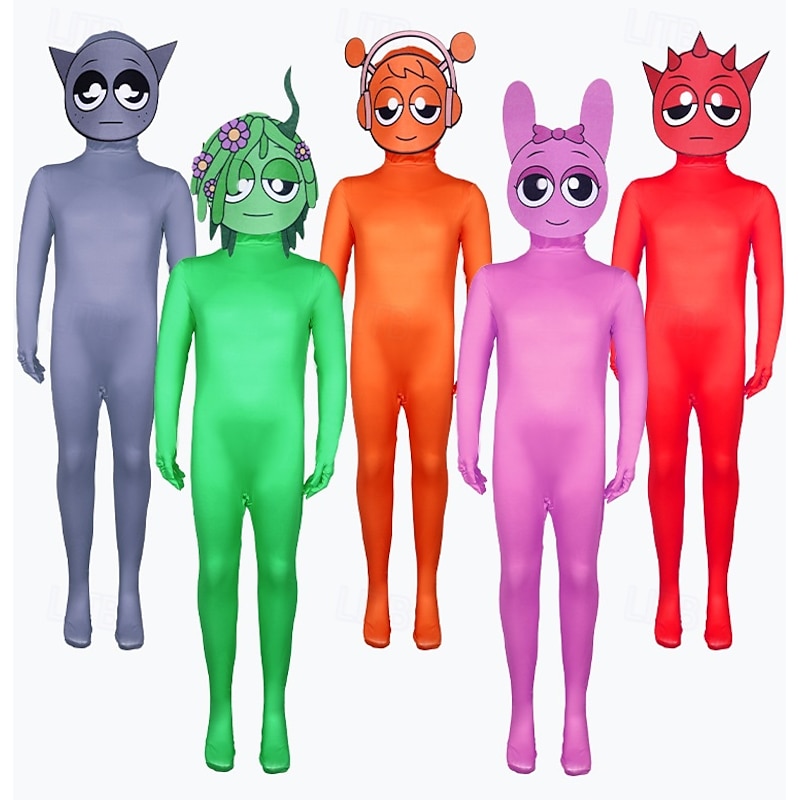 Smiling Critters Group Costume Jumpsuit Bodysuits Carnival Costume Dress Up  Video Game Costumes for Kid's Adults' Unisex Performance Party Comic Con