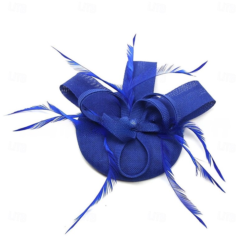 Headdress Flax Fedora Hat Wedding Birthday Evening Party Tea Party Horse Race Vintage Cute With Floral Headpiece Headwear3