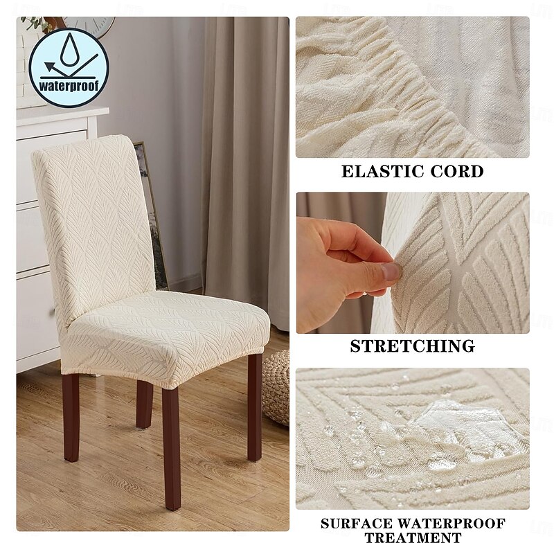 1pc Waterproof Dining Room Chair Covers Stretch Parsons Chair Slipcovers for Dining Room Kitchen Chair Protector Cover, Removable, Washable3