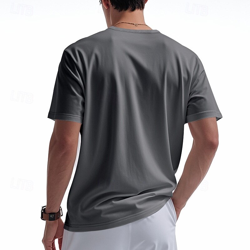 Men's T Shirt Henley Shirt Tee Short Sleeve Shirt Short Sleeve Henley Summer Plain Fashion Designer Basic Plain Vacation Street Going out claret Black Royal Blue Top Tee for Men3