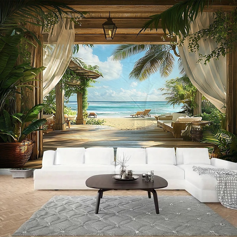 Beautiful natural scenery outside the window Hanging Tapestry Wall Art Large Tapestry Mural Decor Photograph Backdrop Blanket Curtain Home Bedroom Living Room Decoration3