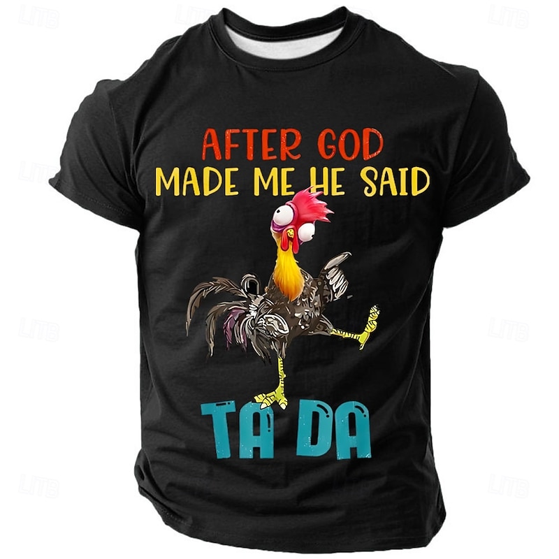 Men's T Shirt Animal Funny Crew Neck Clothing Apparel 3D Print Party Holiday Short Sleeve Graphic Fashion Cool Daily3