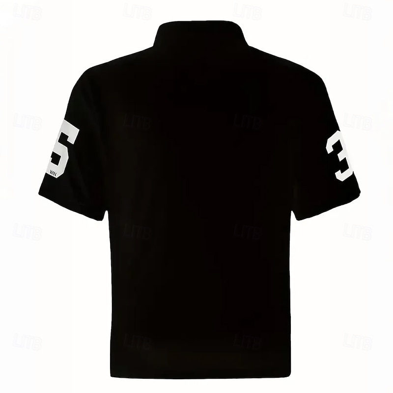 Men's Polo Shirt - BOSTON Love Your Life Graphic Short Sleeve with Zipper Collar3